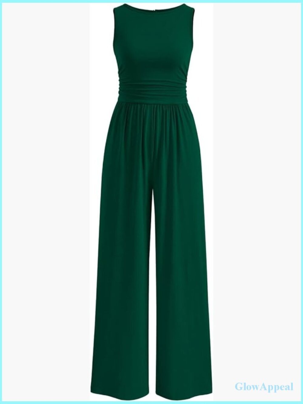 Sleeveless Wide Leg Jumpsuit Romper Dressy Casual Summer